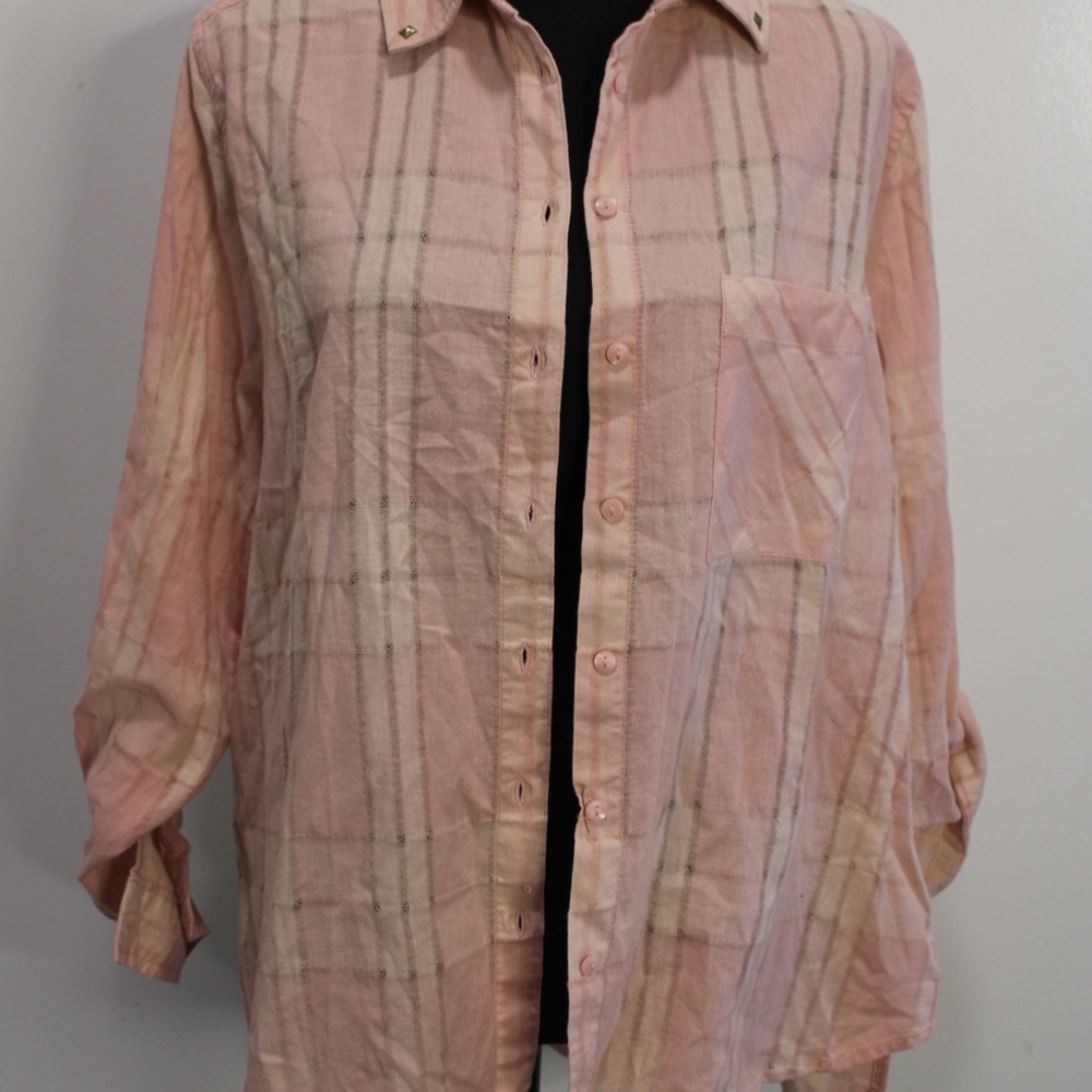 Pink Cream Long Sleeve Blouse